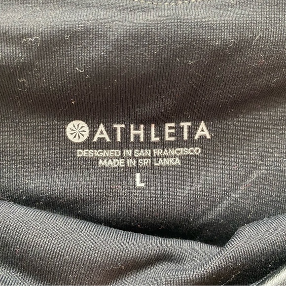 Athleta Black Faux Leather High Waisted Leggings Size Large - Picture 3 of 6